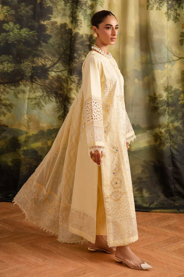 Marjjan | Guzel Lawn | SMC 203-A (Yellow) - Aqsa Fabrics