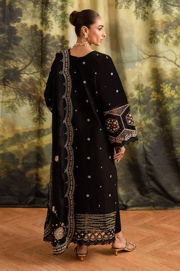 Marjjan | Guzel Lawn | SMC 204-A (Black) - Aqsa Fabrics