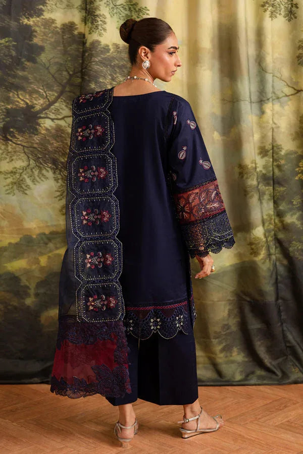 Marjjan | Guzel Lawn | SMC 205-A (Blue) - Aqsa Fabrics