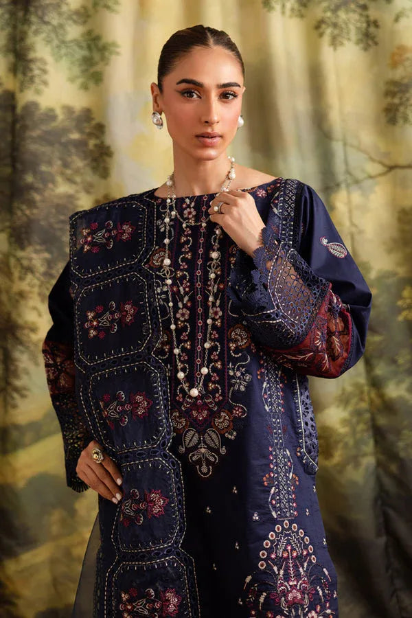 Marjjan | Guzel Lawn | SMC 205-A (Blue) - Aqsa Fabrics