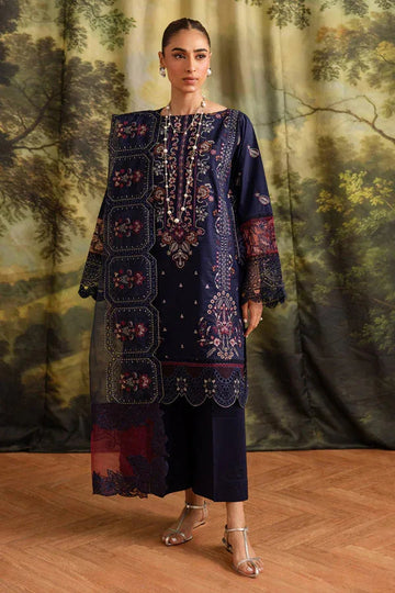 Marjjan | Guzel Lawn | SMC 205-A (Blue) - Aqsa Fabrics