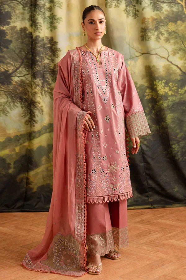Marjjan | Guzel Lawn | SMC 207-B (Pink) - Aqsa Fabrics