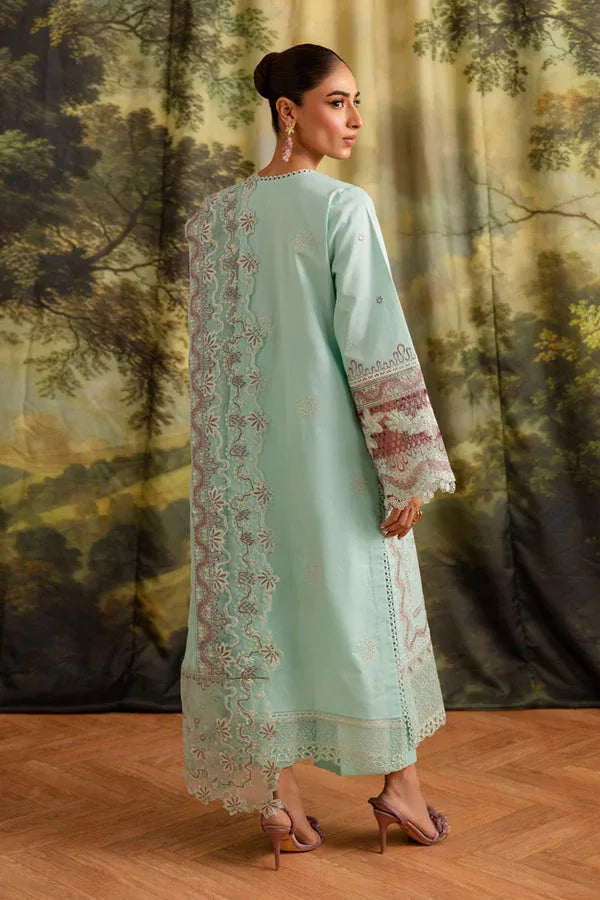 Marjjan | Guzel Lawn | SMC 208-B (Ferozi) - Aqsa Fabrics