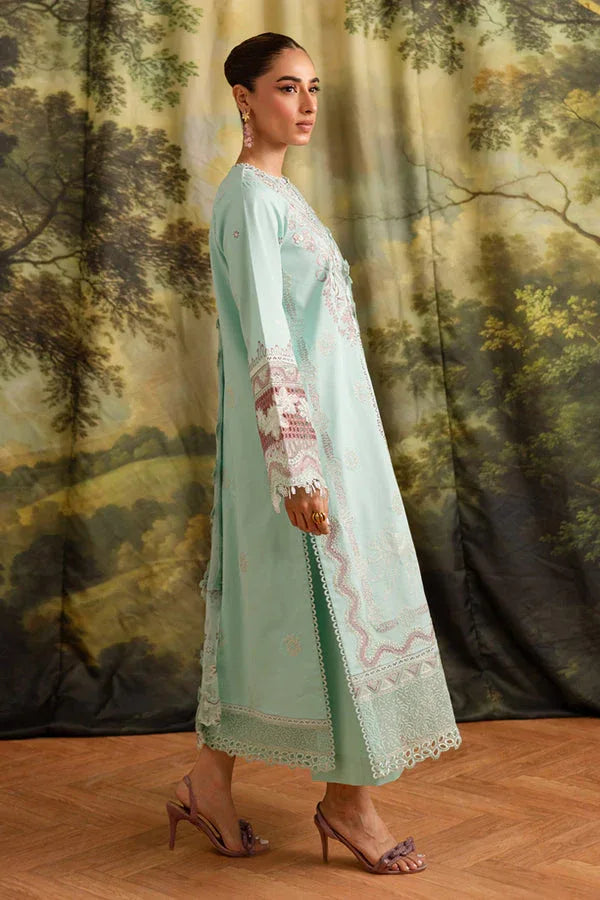 Marjjan | Guzel Lawn | SMC 208-B (Ferozi) - Aqsa Fabrics