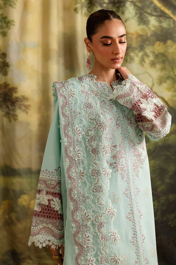 Marjjan | Guzel Lawn | SMC 208-B (Ferozi) - Aqsa Fabrics