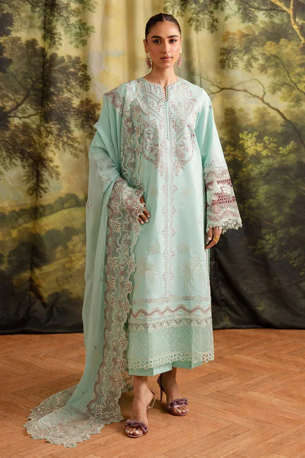 Marjjan | Guzel Lawn | SMC 208-B (Ferozi) - Aqsa Fabrics