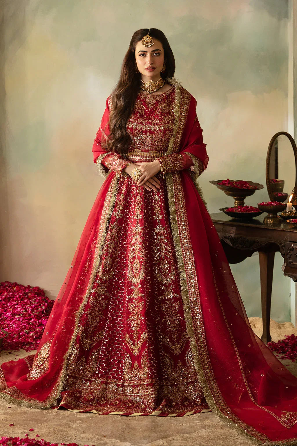 Saad Shaikh | Elana Wedding Formals |  Cerise - Aqsa Fabrics