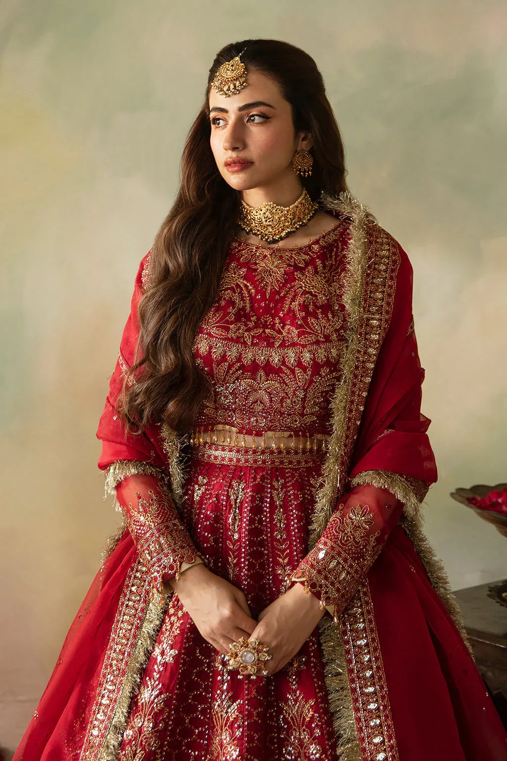 Saad Shaikh | Elana Wedding Formals |  Cerise - Aqsa Fabrics