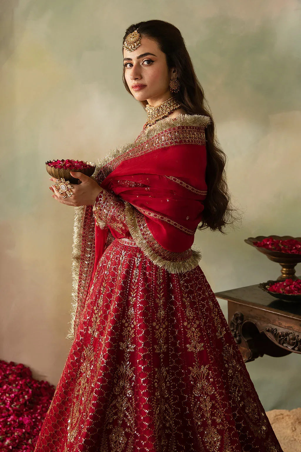 Saad Shaikh | Elana Wedding Formals |  Cerise - Aqsa Fabrics