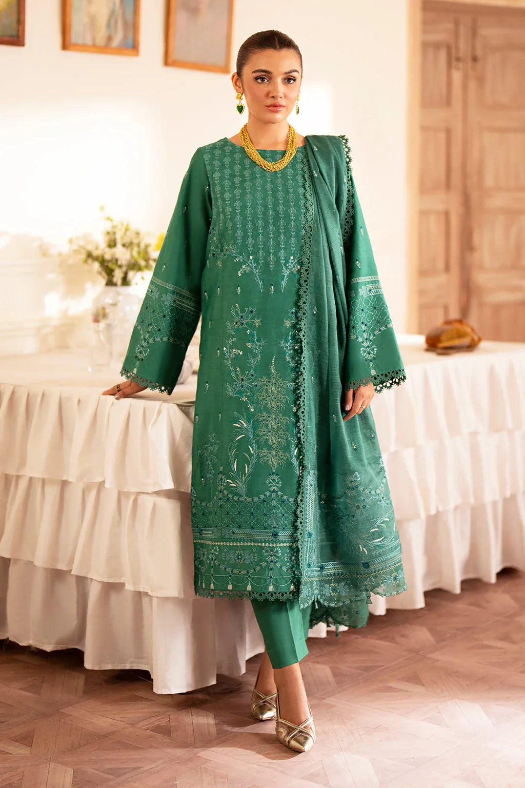Saad Shaikh | Lumiere Winter |  D-08 Opalo - Aqsa Fabrics