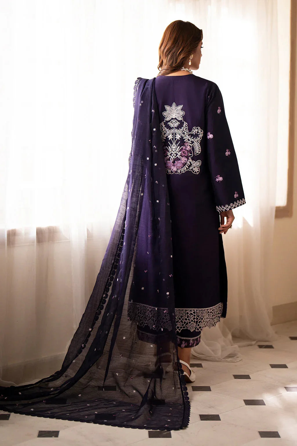 Saad Shaikh | Lumiere Winter |  D-09 Ruby - Aqsa Fabrics
