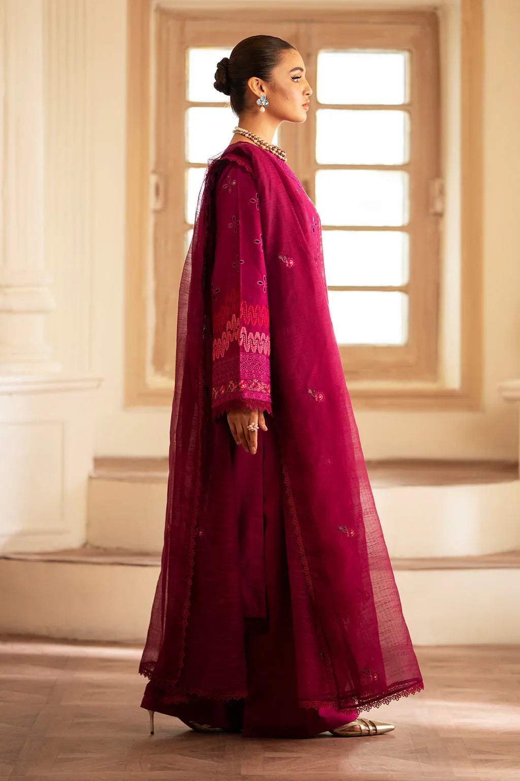 Saad Shaikh | Lumiere Winter |  D-04 Arcilla - Aqsa Fabrics