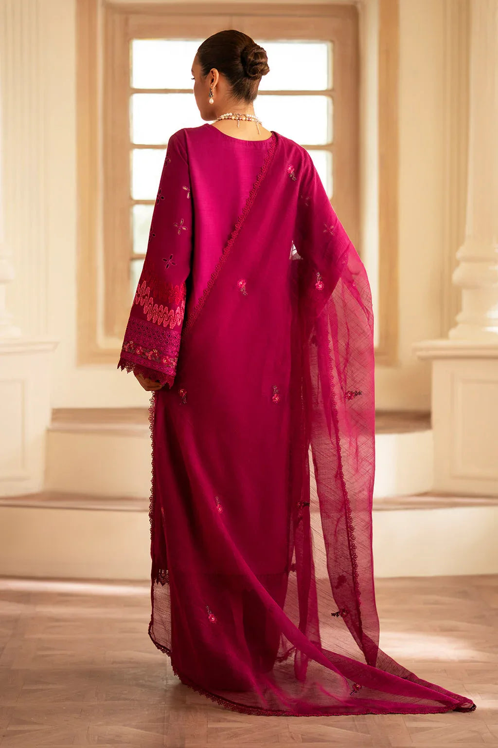Saad Shaikh | Lumiere Winter |  D-04 Arcilla - Aqsa Fabrics