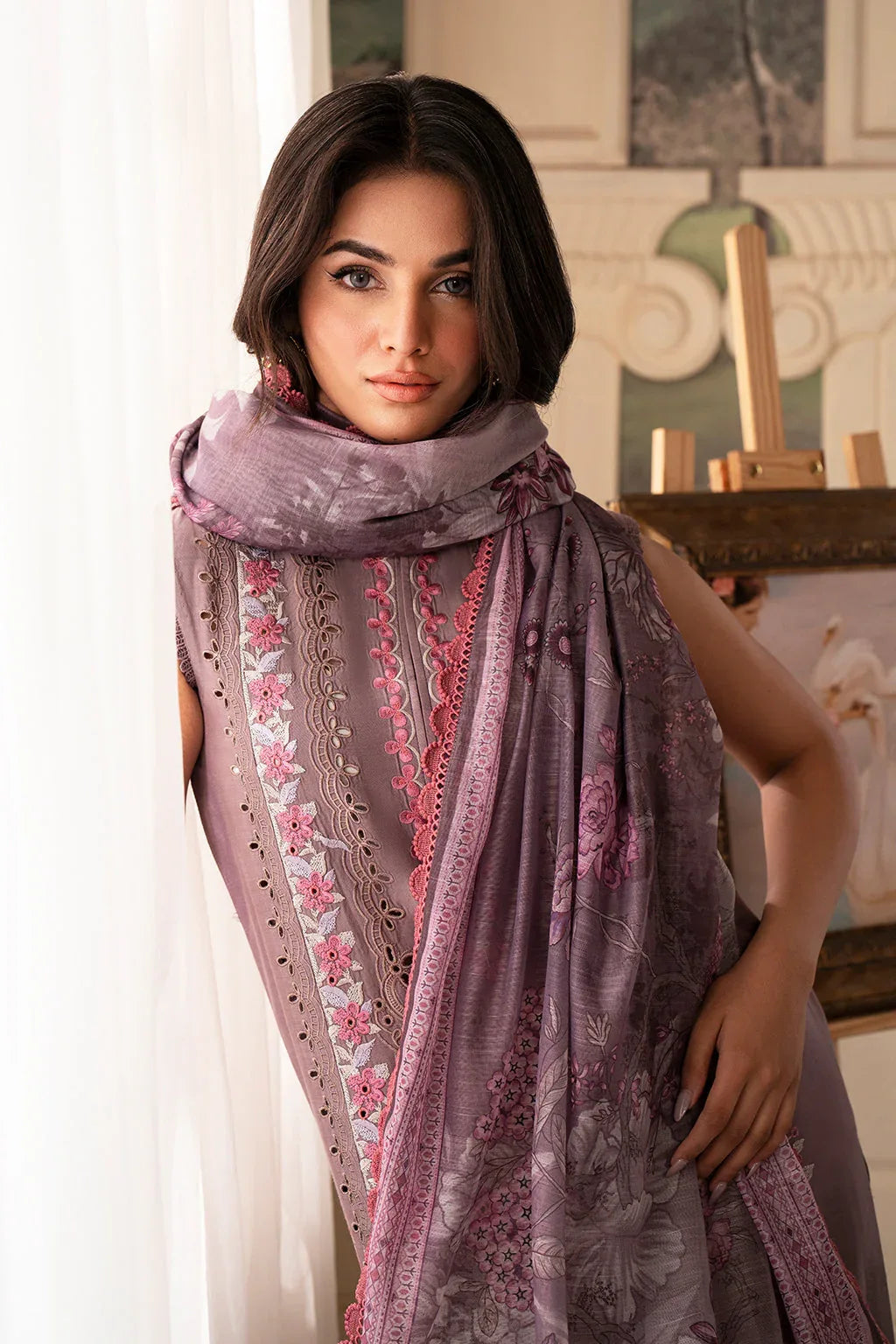 Saad Shaikh | Lumiere Winter |  D-01 Celestial - Aqsa Fabrics