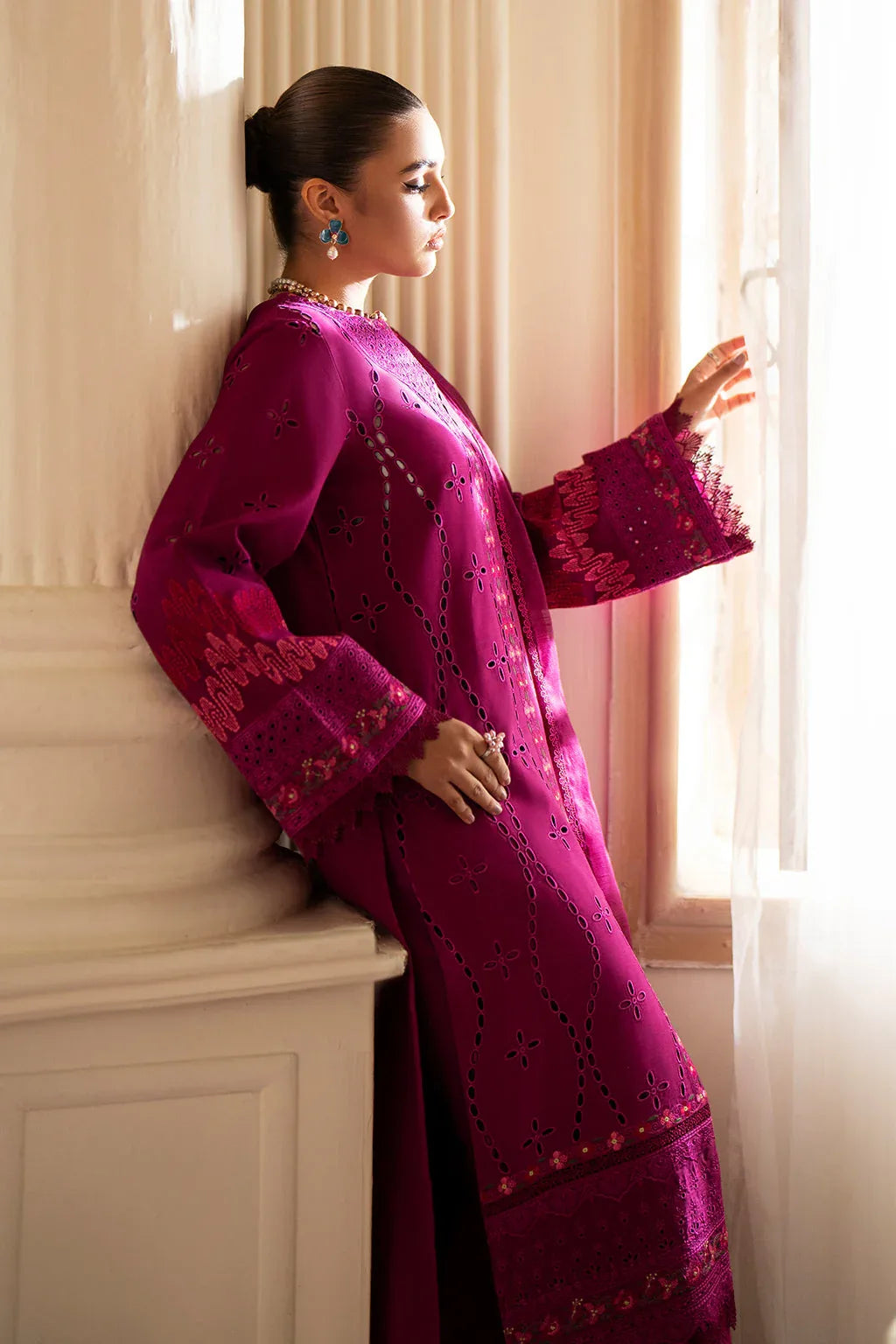 Saad Shaikh | Lumiere Winter |  D-04 Arcilla - Aqsa Fabrics