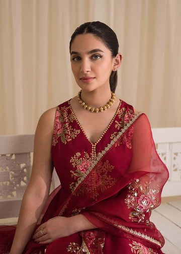 Sadaf Fawad Khan | Lyla Festive Pret | Deep Rose - Aqsa Fabrics