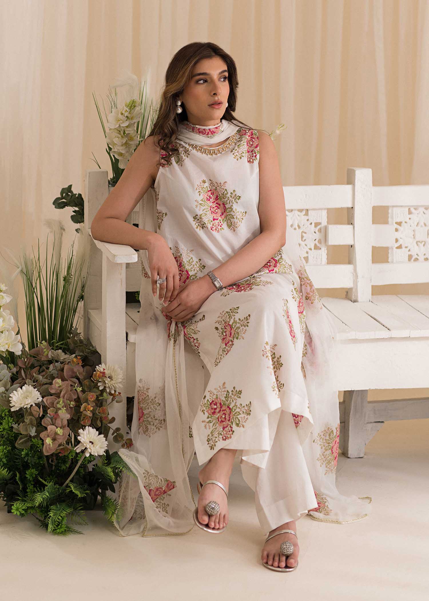 Sadaf Fawad Khan | Lyla Festive Pret | Tea Rose - Aqsa Fabrics