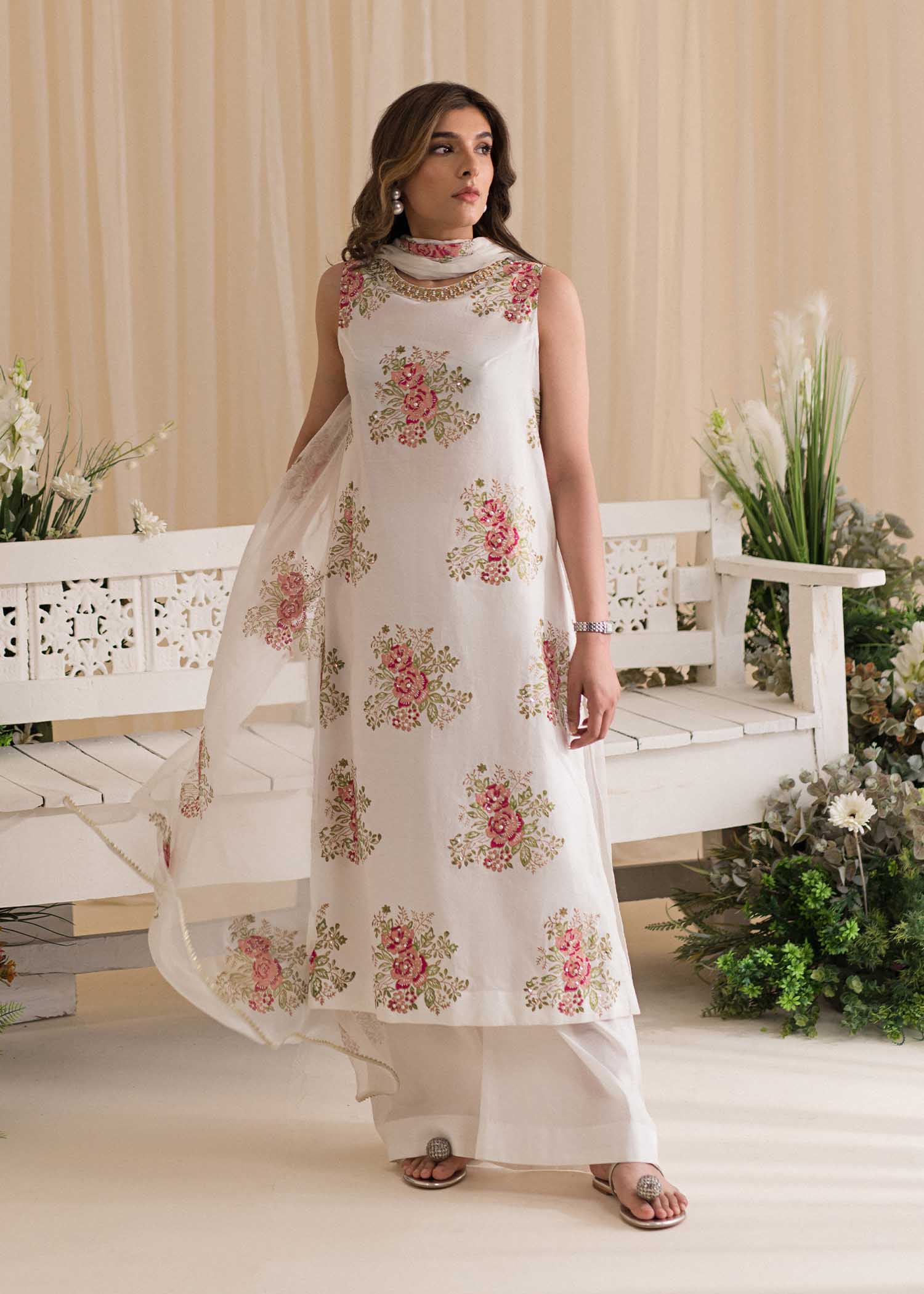 Sadaf Fawad Khan | Lyla Festive Pret | Tea Rose - Aqsa Fabrics