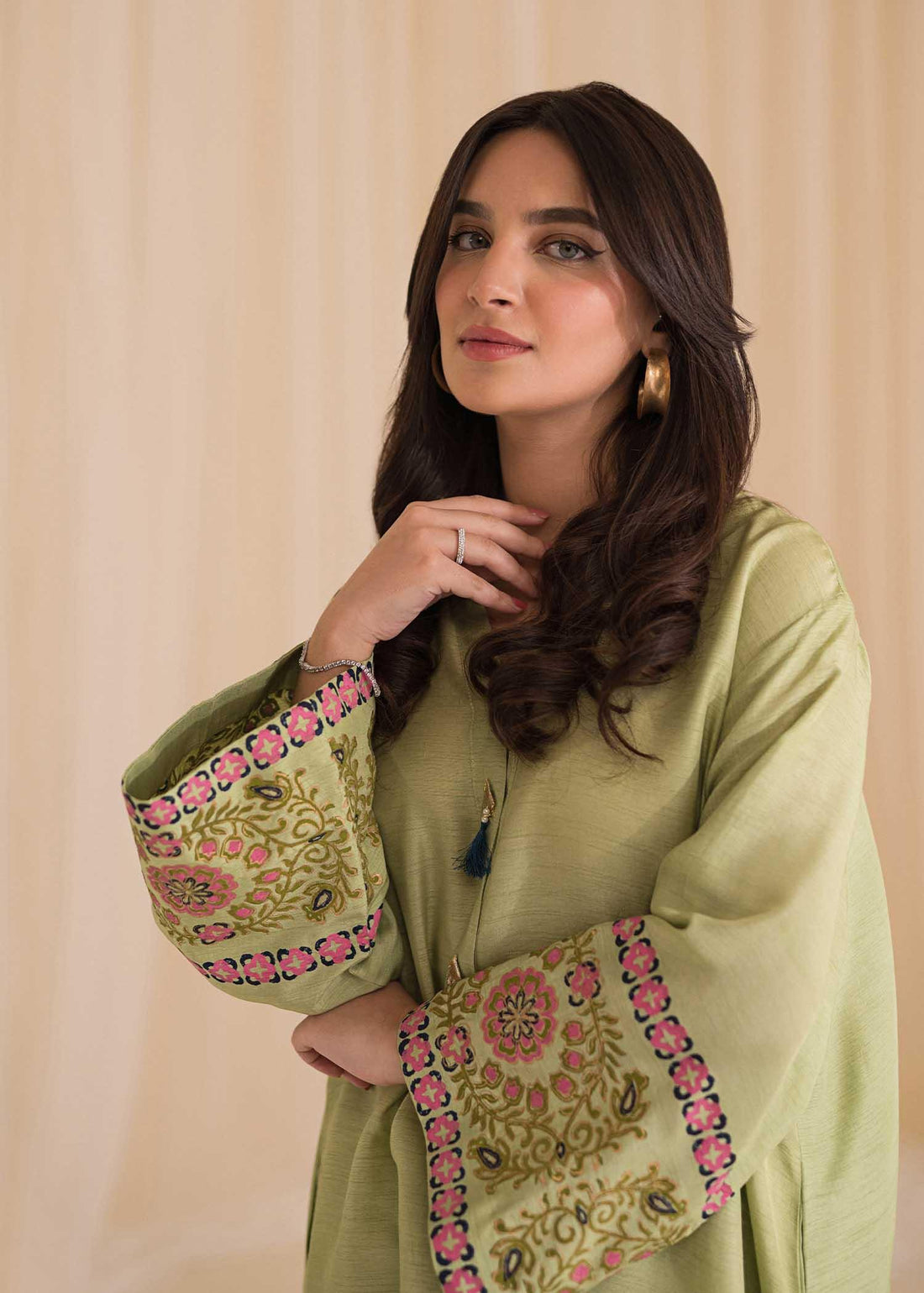 Sadaf Fawad Khan | Lyla Festive Pret | Moss - Aqsa Fabrics