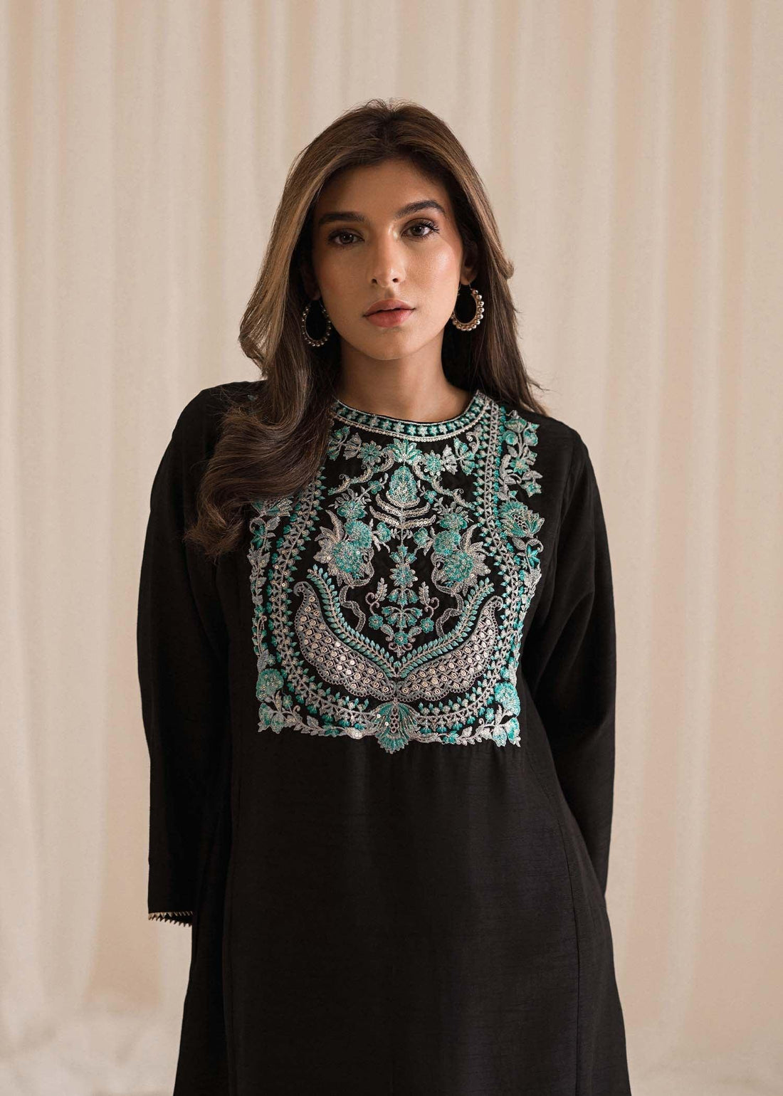 Sadaf Fawad Khan | Lyla Festive Pret | Black Pool - Aqsa Fabrics