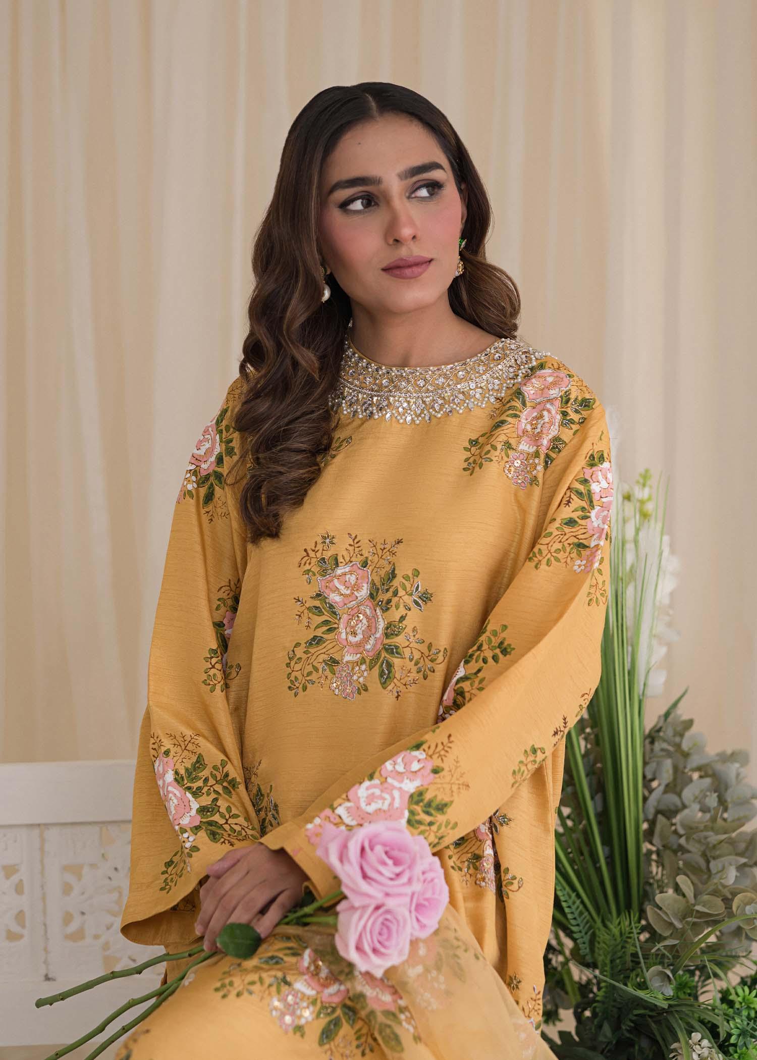 Sadaf Fawad Khan | Lyla Festive Pret | Lemon Zest - Aqsa Fabrics
