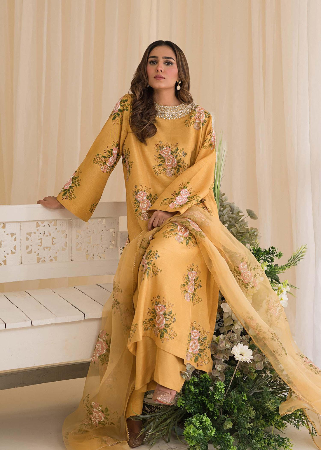 Sadaf Fawad Khan | Lyla Festive Pret | Lemon Zest - Aqsa Fabrics