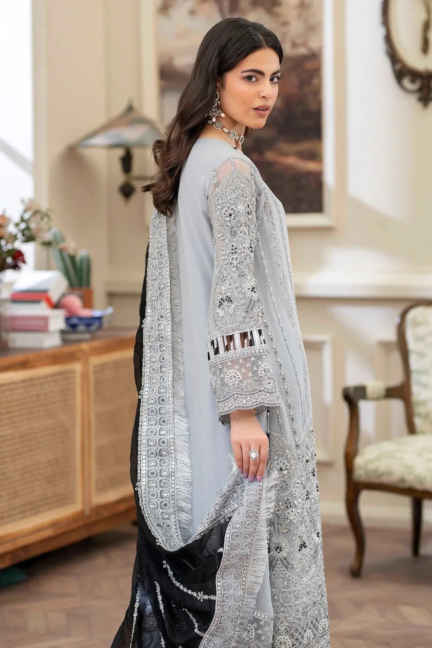 Adans Libas | Saleeqa Chiffon 25 | SALEEQA 7517 - Aqsa Fabrics