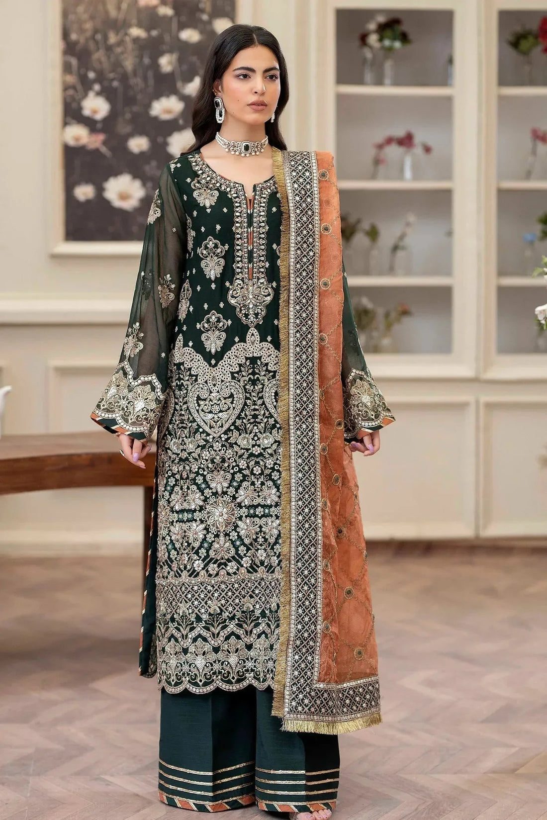 Adans Libas | Saleeqa Chiffon 25 | SALEEQA 7512 - Aqsa Fabrics