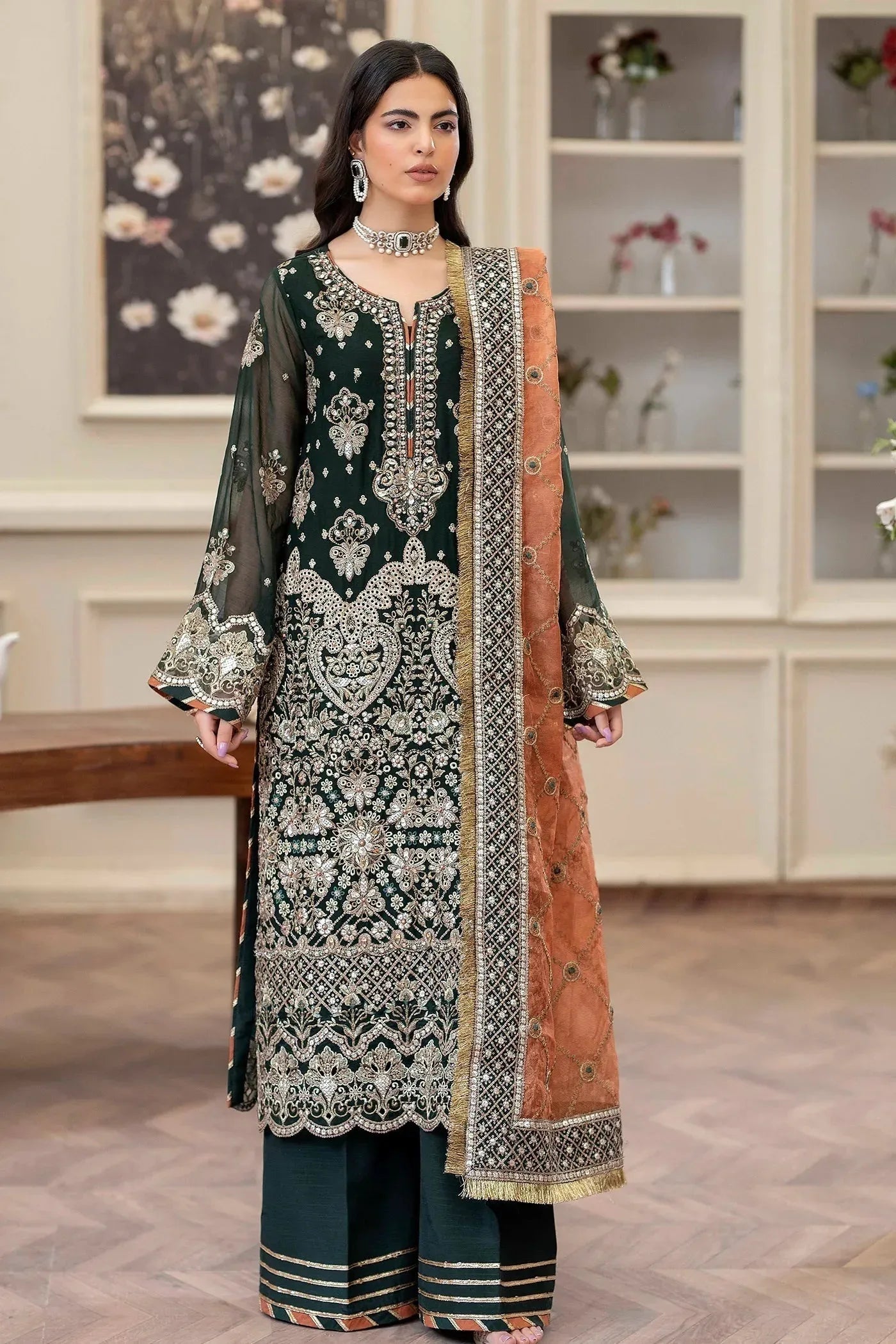 Adans Libas | Saleeqa Chiffon 25 | SALEEQA 7512 - Aqsa Fabrics