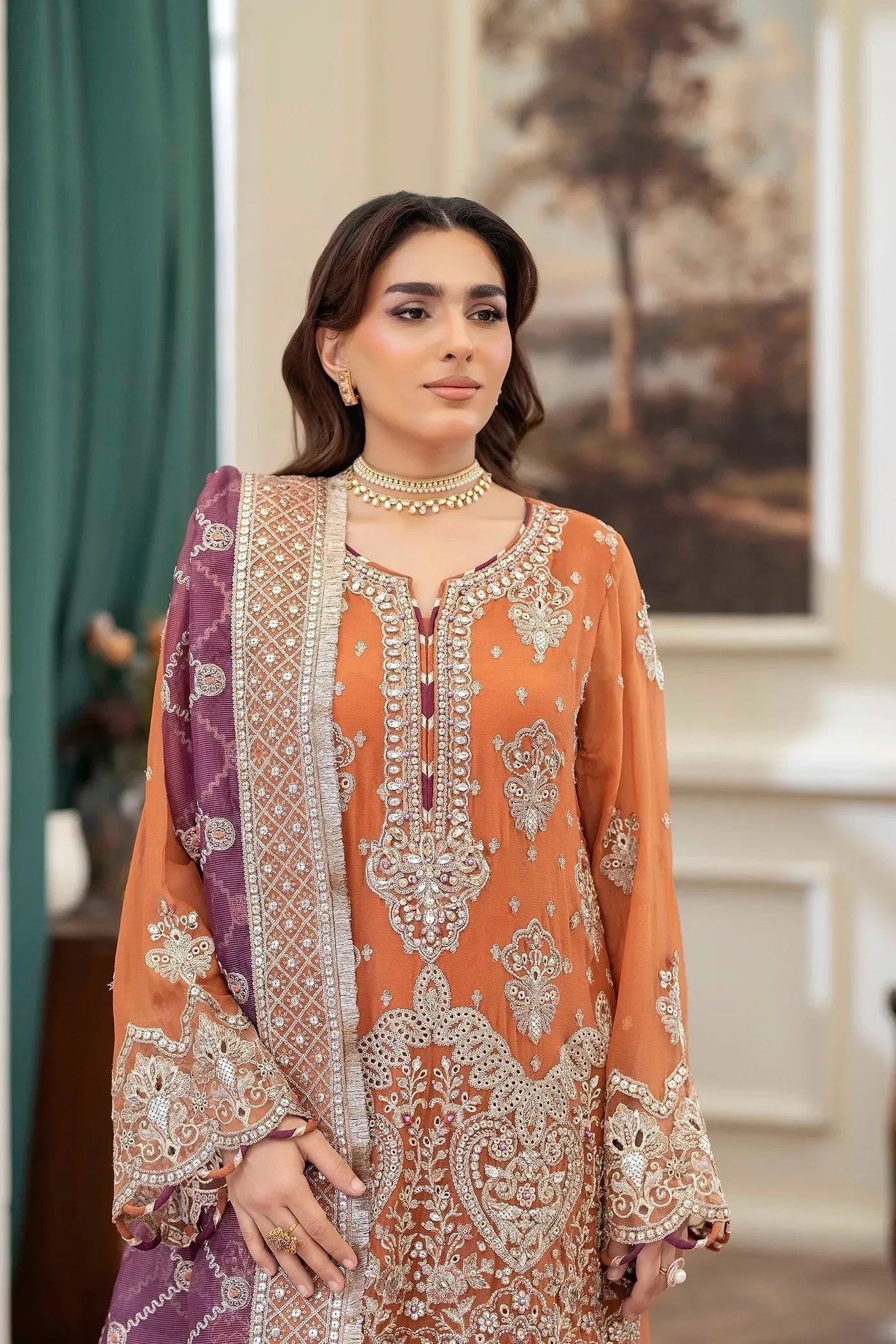 Adans Libas | Saleeqa Chiffon 25 | SALEEQA 7516 - Aqsa Fabrics