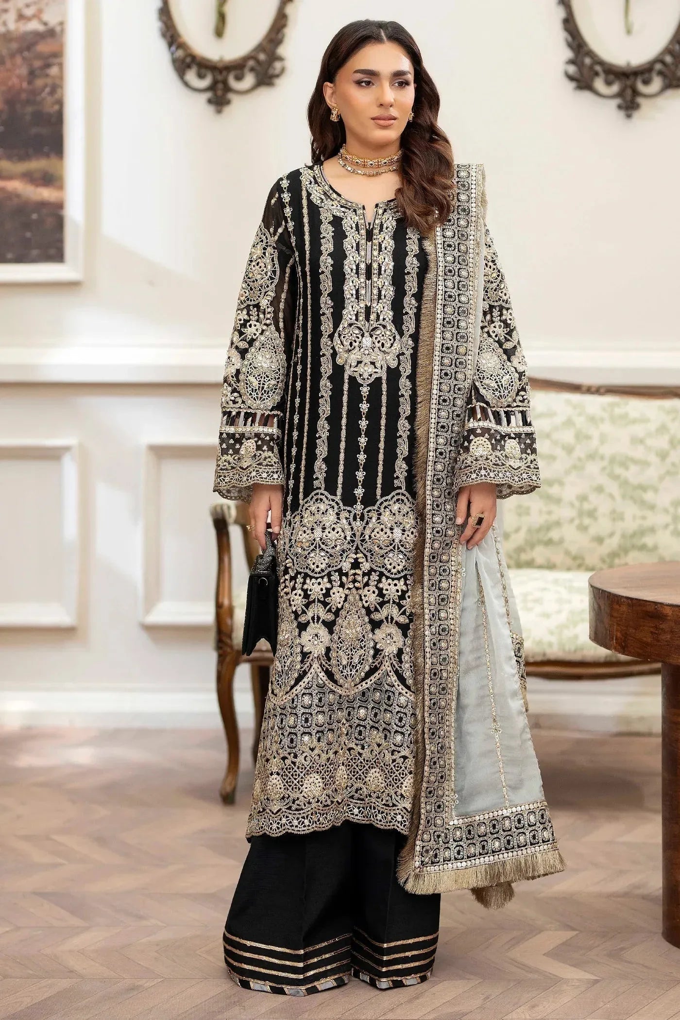 Adans Libas | Saleeqa Chiffon 25 | SALEEQA 7514 - Aqsa Fabrics
