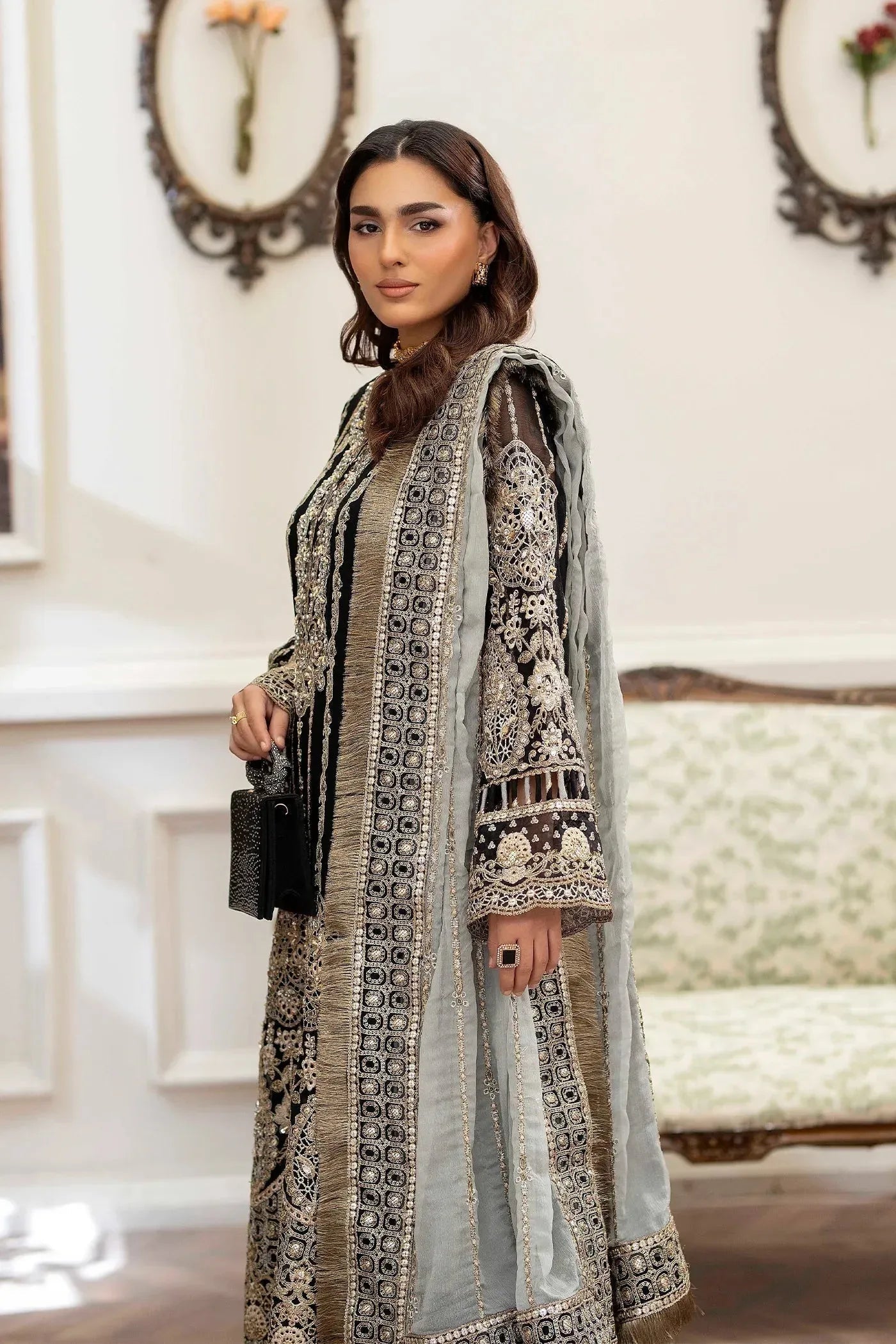 Adans Libas | Saleeqa Chiffon 25 | SALEEQA 7514 - Aqsa Fabrics