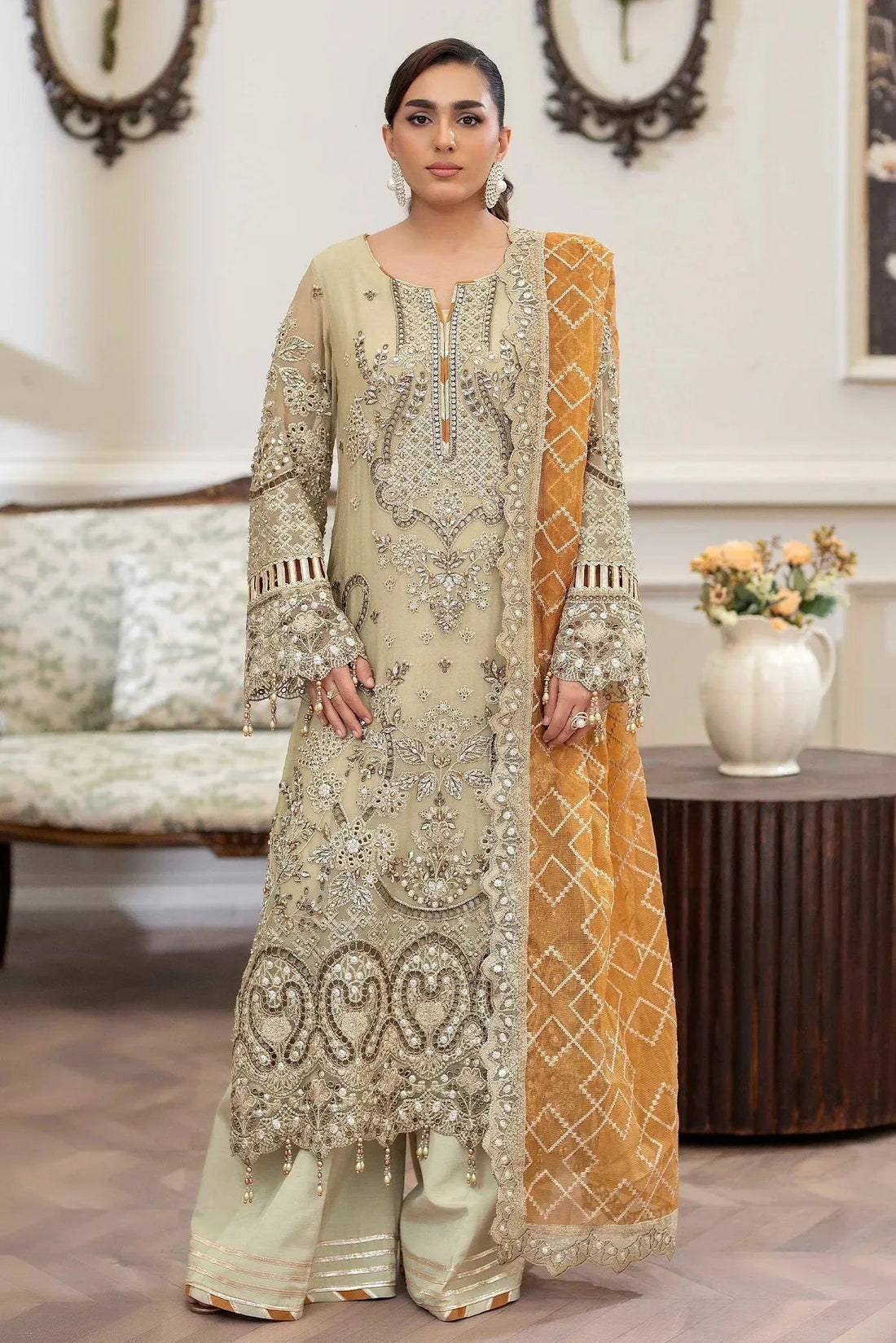 Adans Libas | Saleeqa Chiffon 25 | SALEEQA 7518 - Aqsa Fabrics