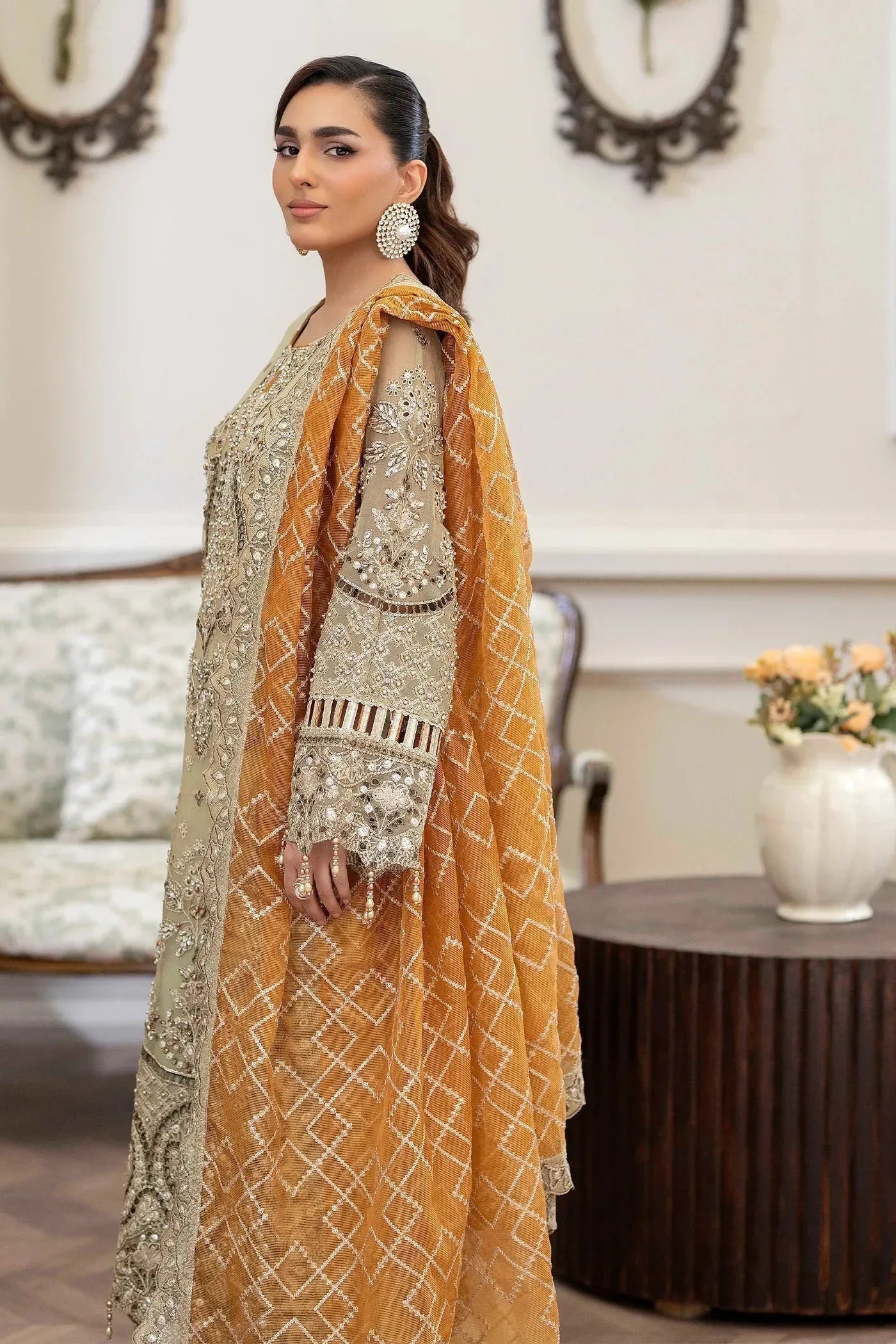 Adans Libas | Saleeqa Chiffon 25 | SALEEQA 7518 - Aqsa Fabrics