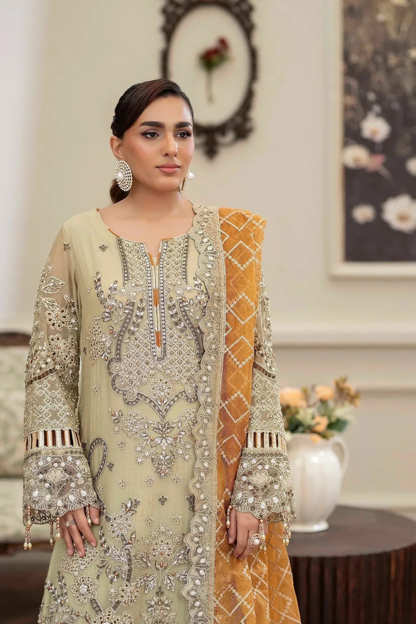 Adans Libas | Saleeqa Chiffon 25 | SALEEQA 7518 - Aqsa Fabrics