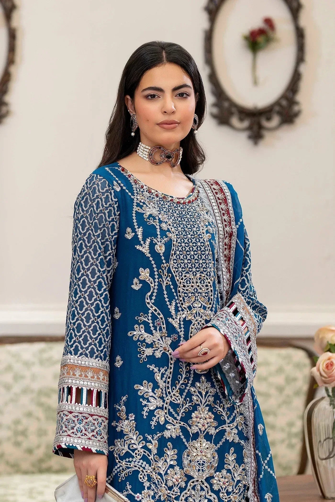 Adans Libas | Saleeqa Chiffon 25 |SALEEQA 7515 - Aqsa Fabrics