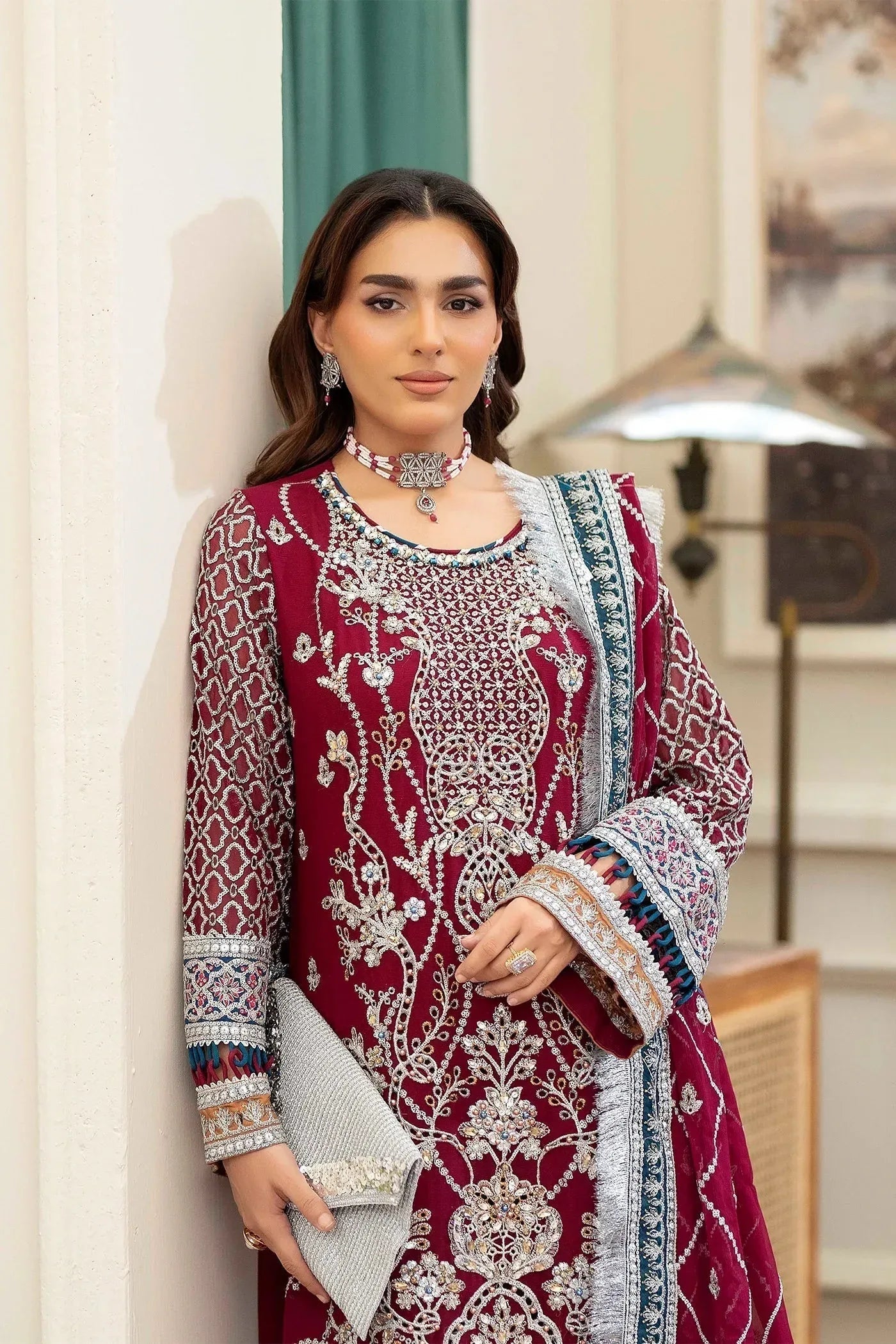 Adans Libas | Saleeqa Chiffon 25 | SALEEQA 7513 - Aqsa Fabrics