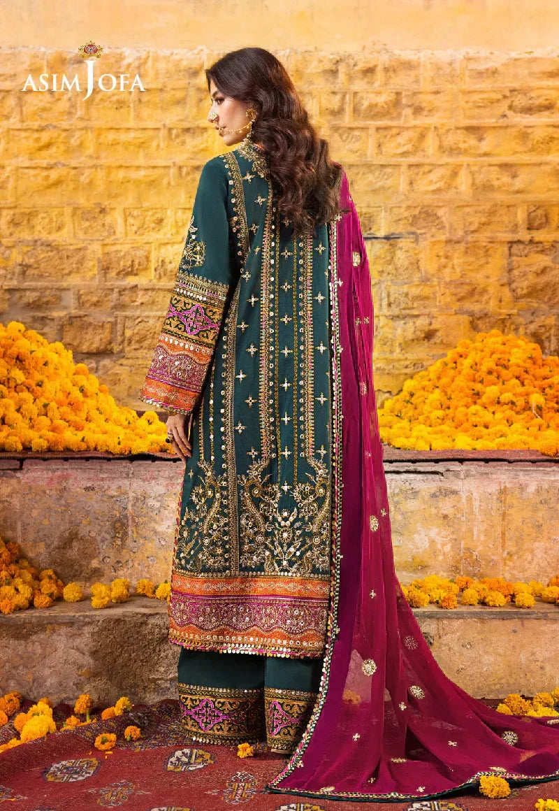 Asim Jofa | Luxury Lawn 2023 | AJLR-25 - Aqsa Fabrics