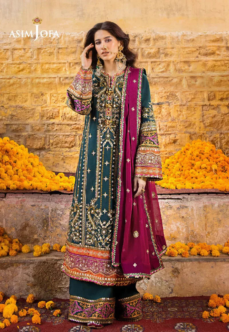 Asim Jofa | Luxury Lawn 2023 | AJLR-25 - Aqsa Fabrics