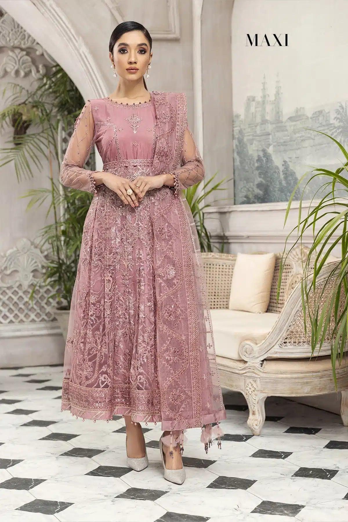 Alizeh | Embroidered Chiffon | Mahpera - Aqsa Fabrics