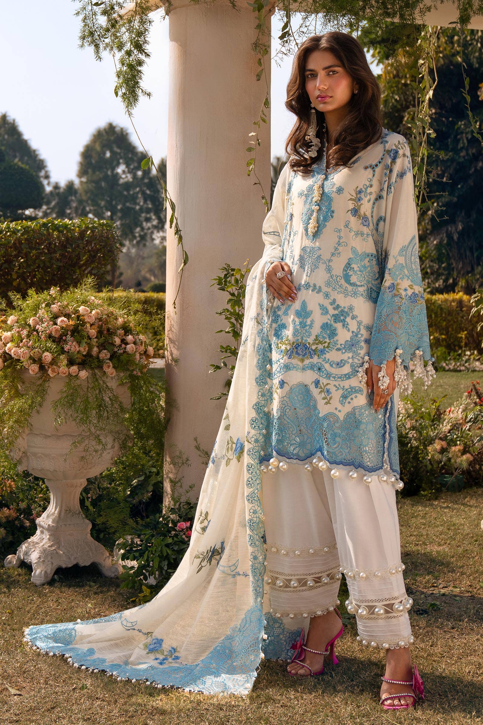 Sana Safinaz | Luxury Collection 24 | L241-004A-3CV - Aqsa Fabrics