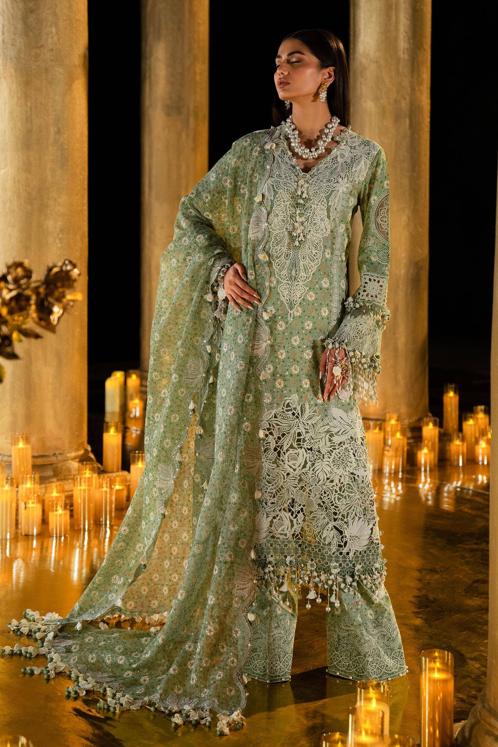 Sana Safinaz | Luxury Collection 24 | L241-005B-3CU - Aqsa Fabrics