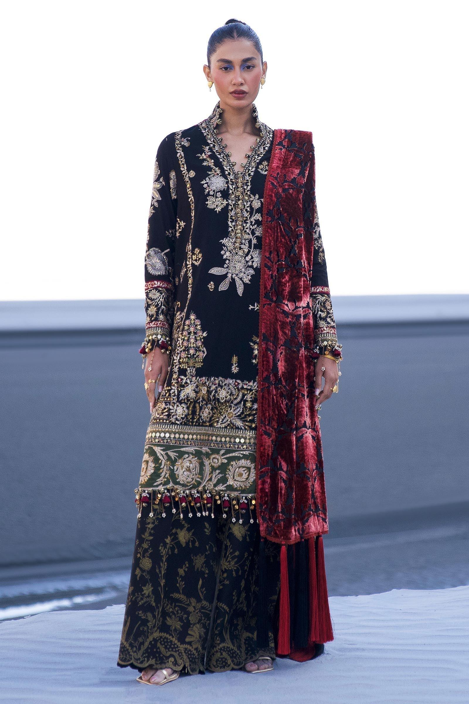 Sana Safinaz | Winter Shawl 24 | S241-001A-3CP - Aqsa Fabrics