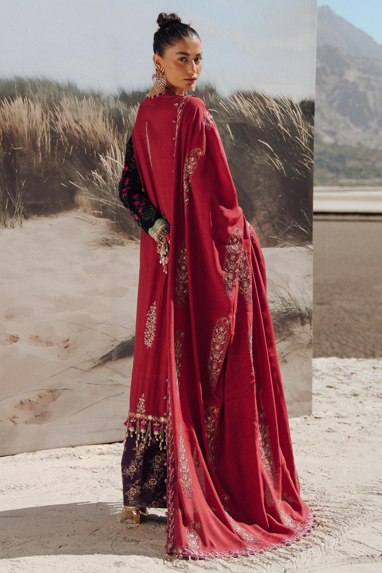 Sana Safinaz | Winter Shawl 24 | S241-002A-3CP - Aqsa Fabrics
