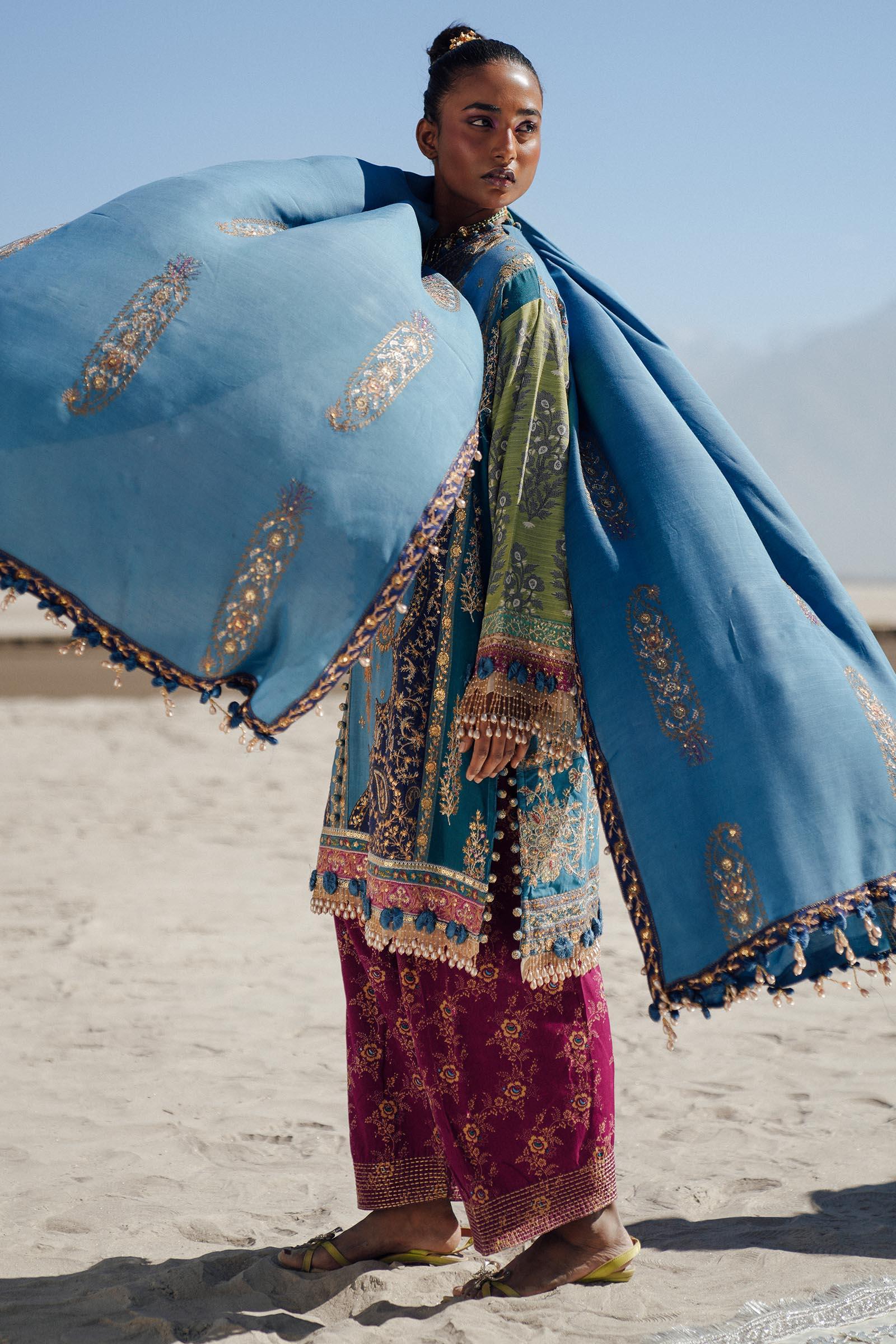 Sana Safinaz | Winter Shawl 24 | S241-002B-3CP - Aqsa Fabrics
