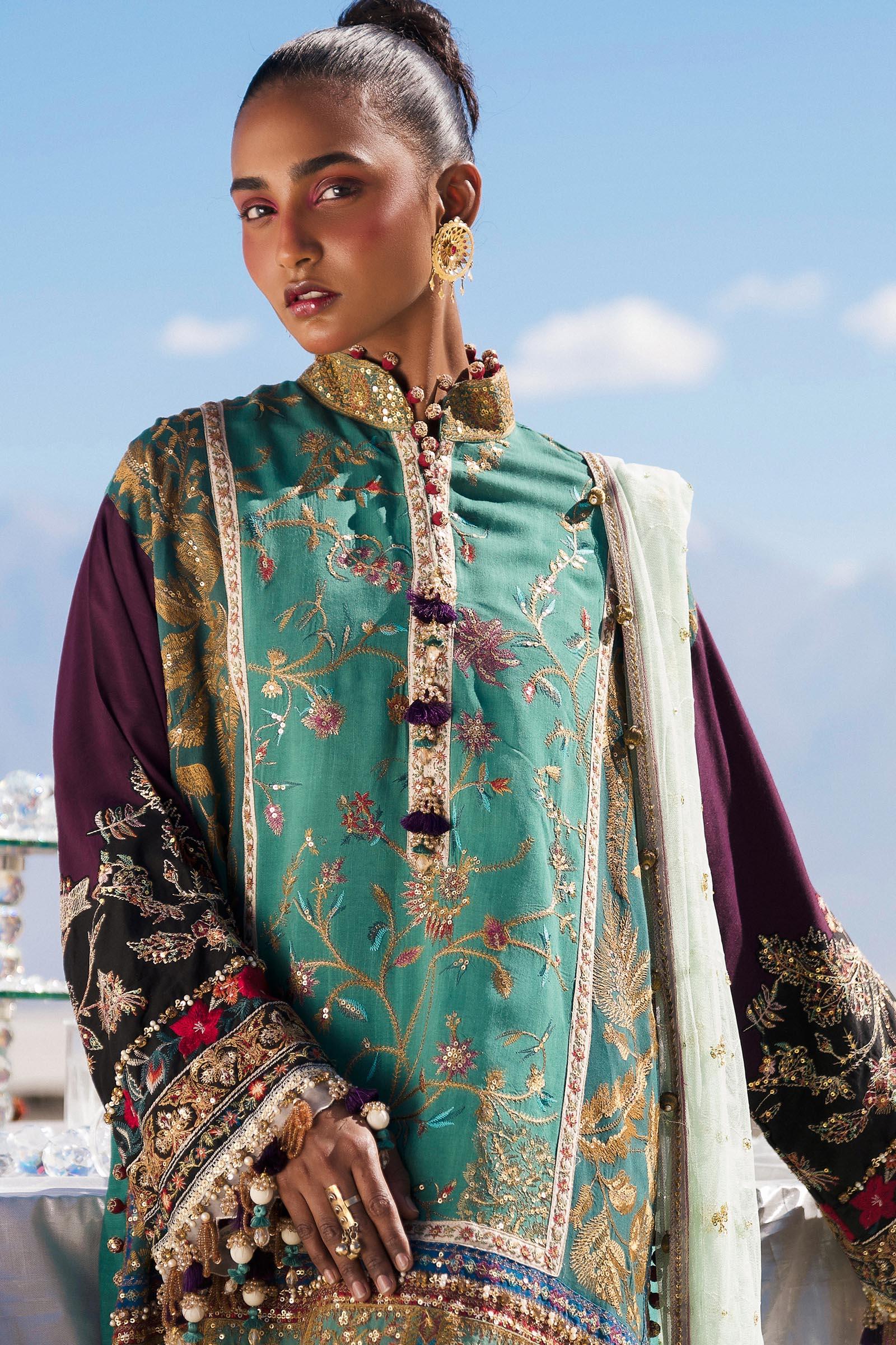 Sana Safinaz | Winter Shawl 24 | S241-004A-3CP - Aqsa Fabrics