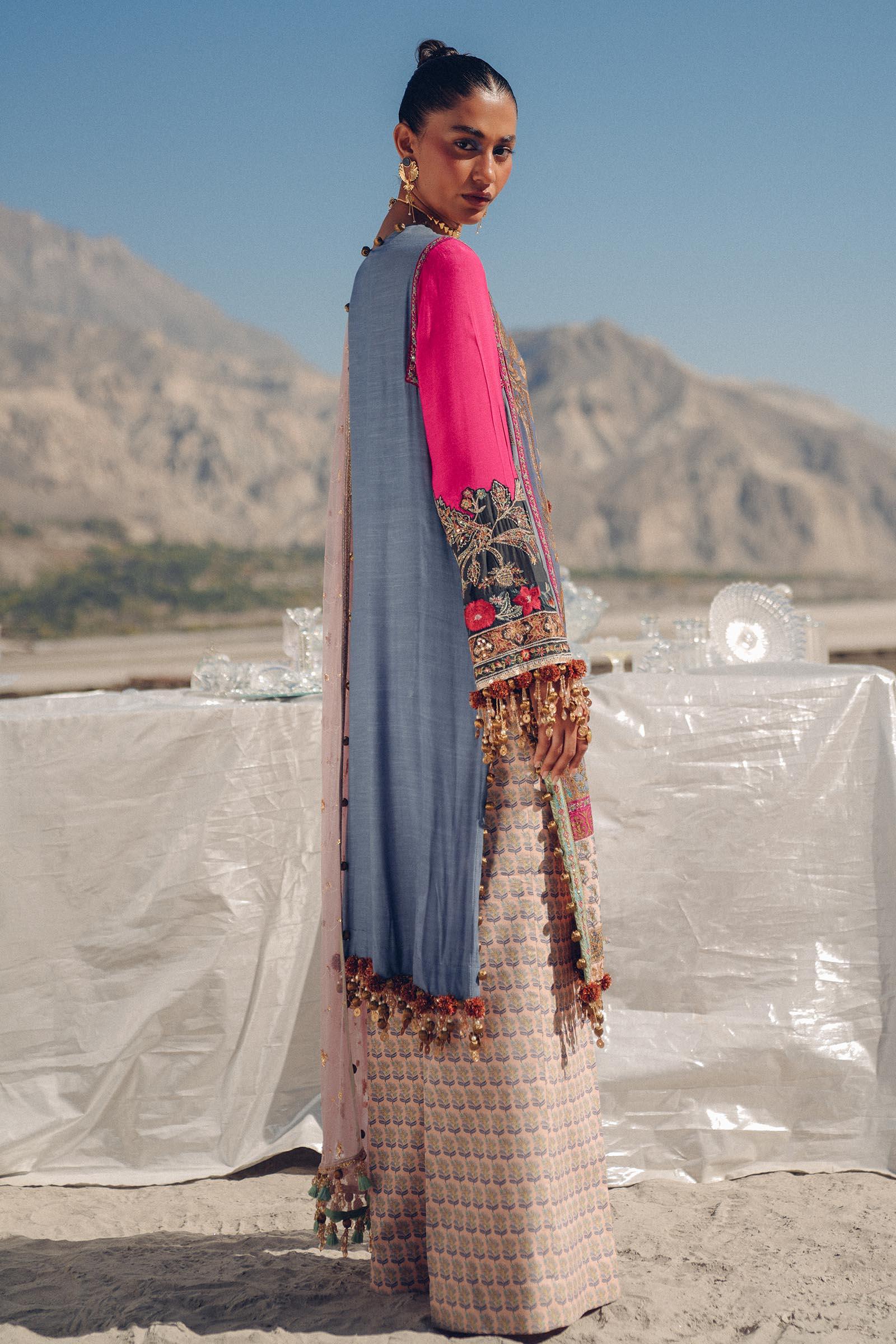 Sana Safinaz | Winter Shawl 24 | S241-004B-3CP - Aqsa Fabrics