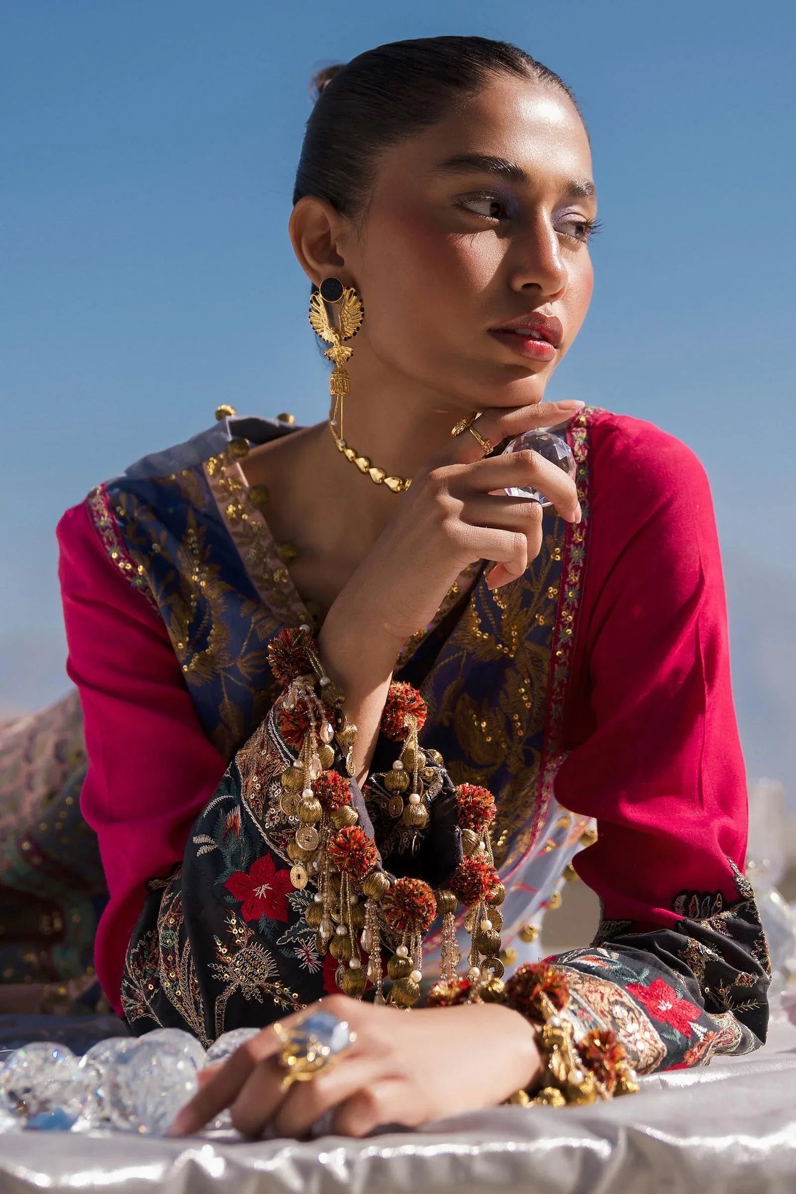 Sana Safinaz | Winter Shawl 24 | S241-004B-3CP - Aqsa Fabrics