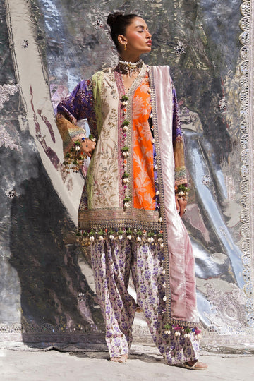 Sana Safinaz | Winter Shawl 24 | Velvet S241-006B-3CP - Aqsa Fabrics