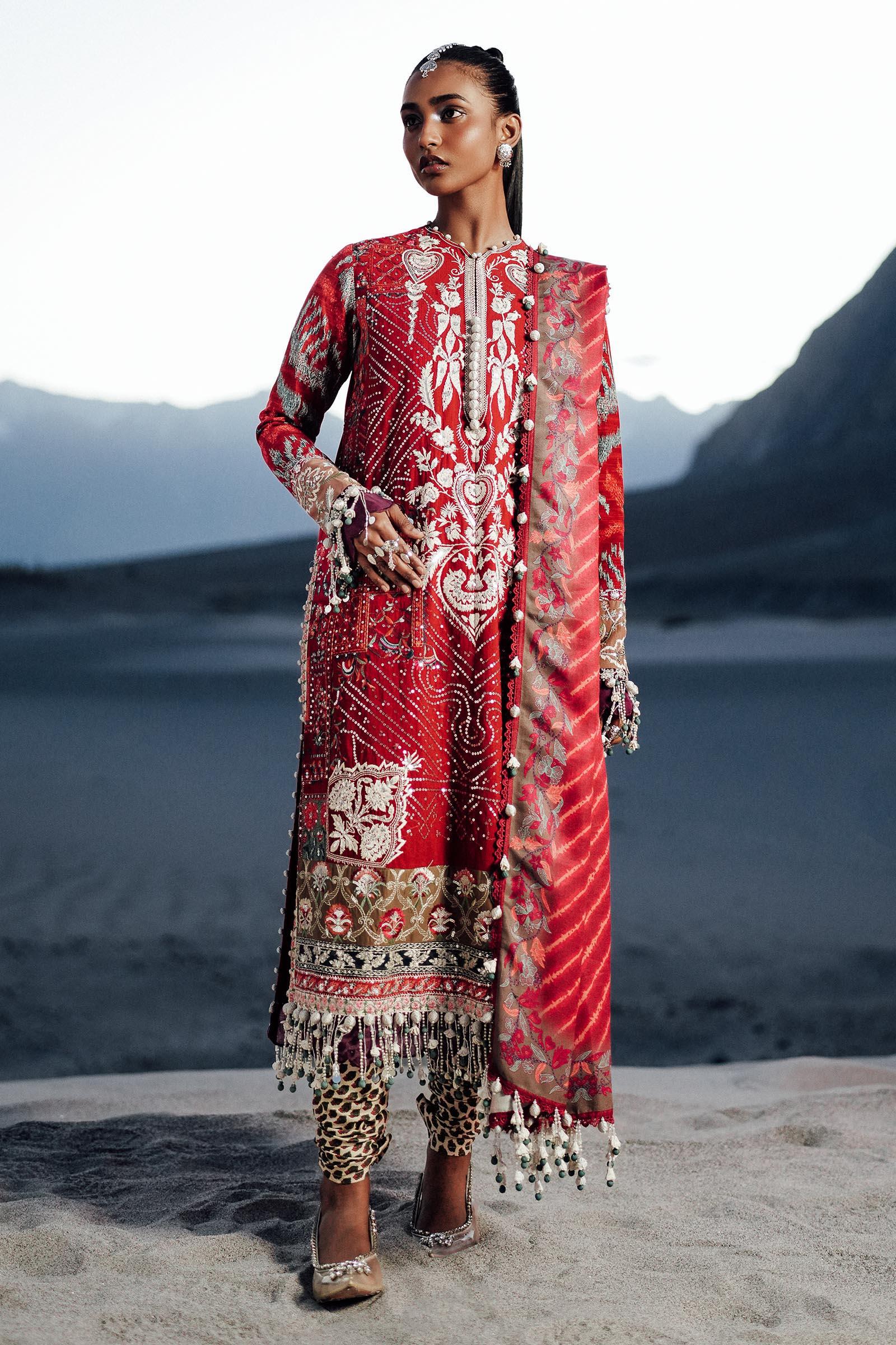 Sana Safinaz | Winter Shawl 24 | S241-007A-3CP - Aqsa Fabrics